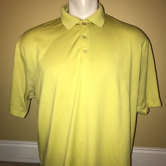 Nike Other - Nike Yellow Green Golf Polo Shirt Size Large